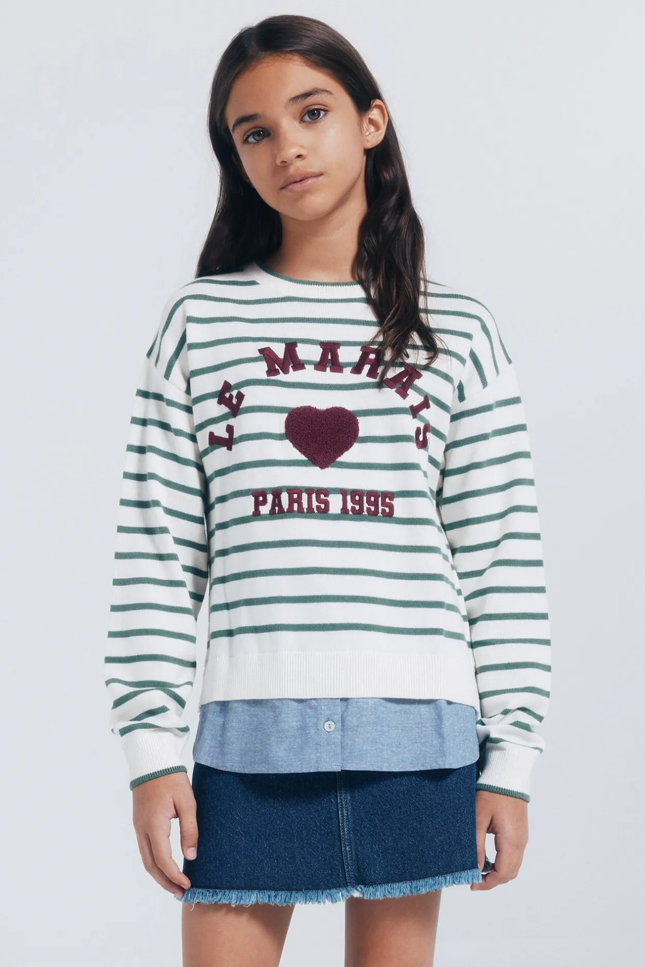 Springfield Kids Jersey “Le Marais” Corazón niña verde Online