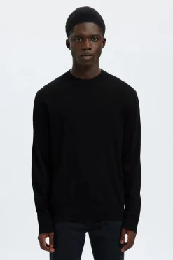 Selected Jersey ligero 100% algodón orgánico Negro Hot