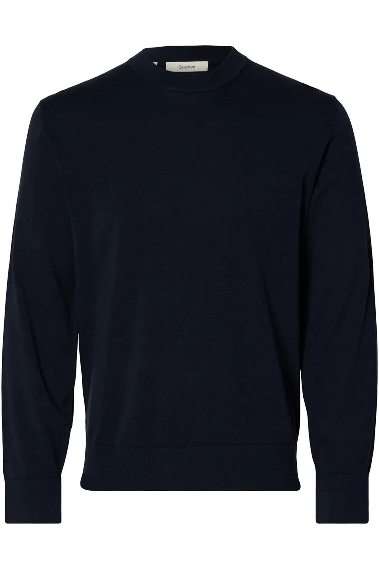 Selected Jersey ligero 100% algodón orgánico Azul marino Clearance