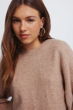 Springfield Jersey liso cuello redondo nude Discount