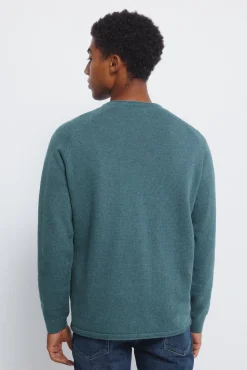 Springfield Jersey liso cuello rulo azul New