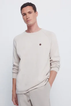 Springfield Jersey liso cuello rulo beige Clearance