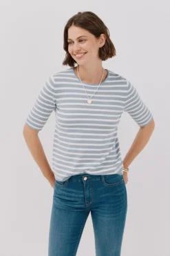 Cortefiel Jersey manga corta Azul Hot