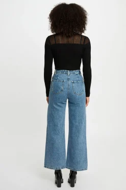 Morgan Jersey manga larga Negro New