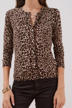 Cortefiel Jersey manga larga Estampado marr&oacute;n Online