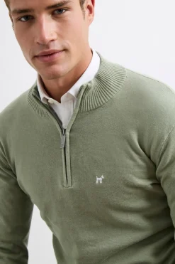 Williot Jersey Media Cremallera Kaki Outlet