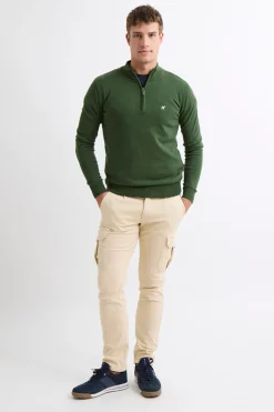 Williot Jersey Media Cremallera Verde oscuro Online