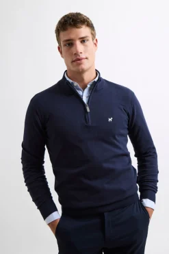 Williot Jersey Media Cremallera Azul marino Discount