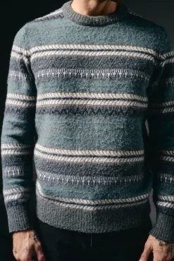 OOTO Jersey navideño cuello caja Estampado gris