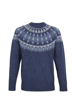 Cortefiel Jersey navideño fantasía lana cuello caja Azul marino Online