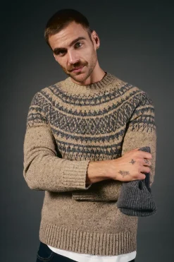 OOTO Jersey navideño jacquard cuello caja Beige Best