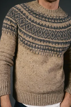 OOTO Jersey navideño jacquard cuello caja Beige Best