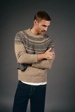 OOTO Jersey navideño jacquard cuello caja Beige Best