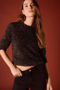 Slowlove Jersey lurex Negro Discount