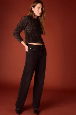 Slowlove Jersey lurex Negro Discount