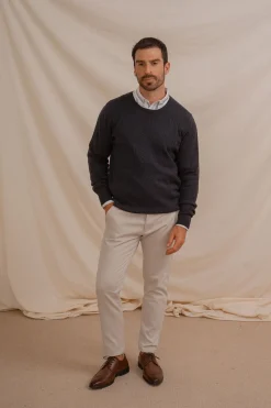 Celopman Jersey Nudos Cuello Caja azul Sale