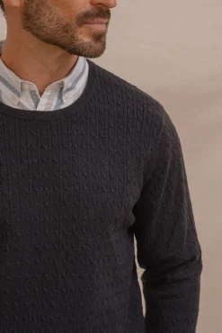 Celopman Jersey Nudos Cuello Caja azul Sale