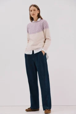 Cortefiel Jersey ochos contraste Lila Best