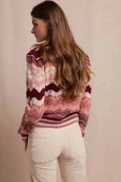 Slowlove Jersey ondas multicolor Estampado beige New