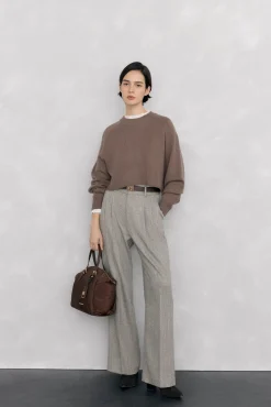 Pedro del Hierro Jersey oversize cropped Marr&oacute;n New