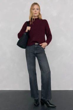 Pedro del Hierro Jersey oversize fantasía Burdeos Discount