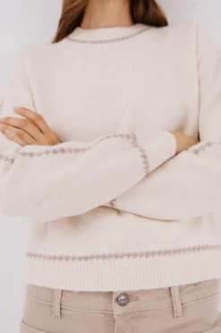 Cortefiel Jersey Perkins contrastes Marfil Clearance