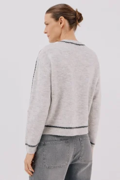 Cortefiel Jersey Perkins contrastes Gris Best