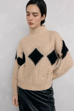 Pedro del Hierro Jersey perkins rombo fantasía Beige Outlet