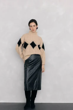 Pedro del Hierro Jersey perkins rombo fantasía Beige Outlet