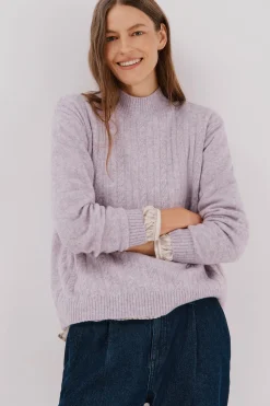 Cortefiel Jersey Perkins trenzas Lila Discount