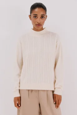 Cortefiel Jersey Perkins trenzas Blanco Sale