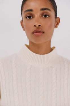 Cortefiel Jersey Perkins trenzas Blanco Sale