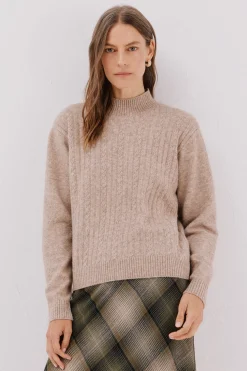 Cortefiel Jersey Perkins trenzas Beige Outlet