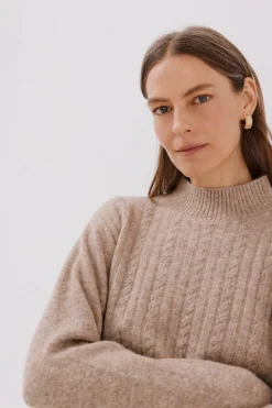 Cortefiel Jersey Perkins trenzas Beige Outlet