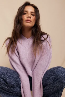 Slowlove Jersey perlado pico Lila