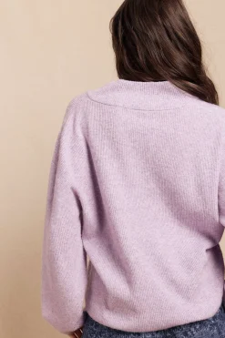 Slowlove Jersey perlado pico Lila