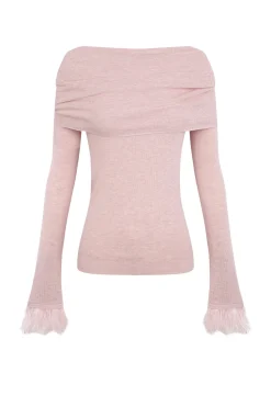 Pedro del Hierro Jersey plumas puño Rosa Outlet