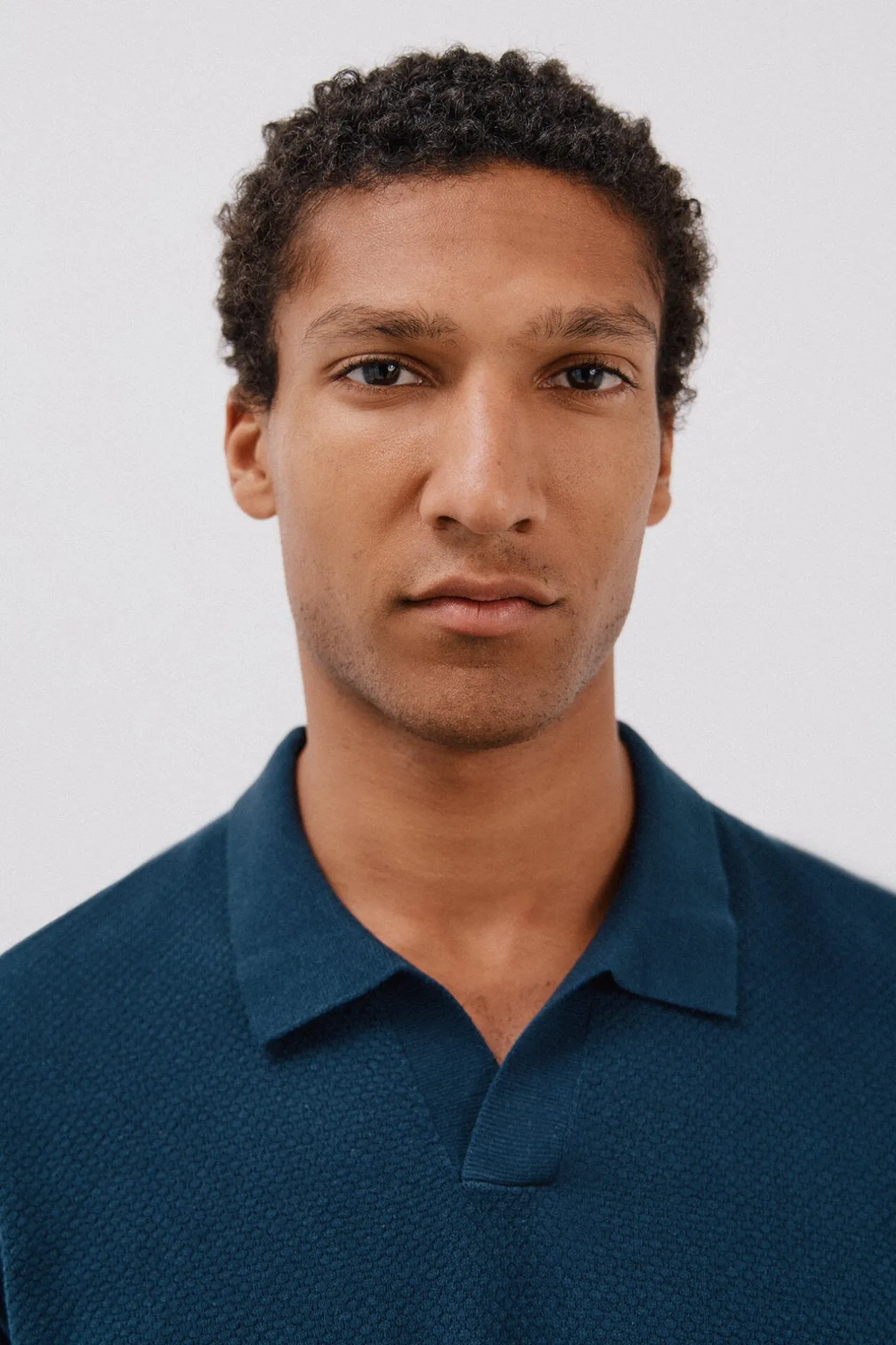 Cortefiel Jersey polo manga corta algodón estructura Azul marino Clearance