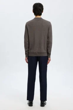 Selected Jersey polo media cremallera 100% algodón. Gris Online