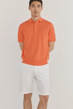 Pedro del Hierro Jersey polo premium manga corta algodón Naranja Hot