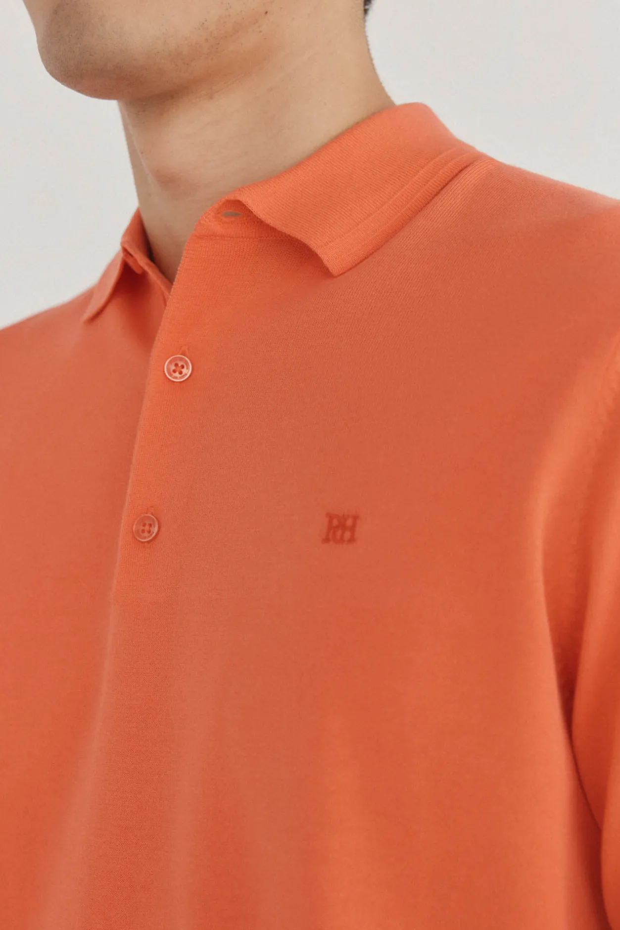 Pedro del Hierro Jersey polo premium manga corta algodón Naranja Hot
