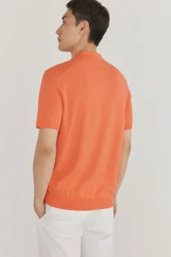 Pedro del Hierro Jersey polo premium manga corta algodón Naranja Hot