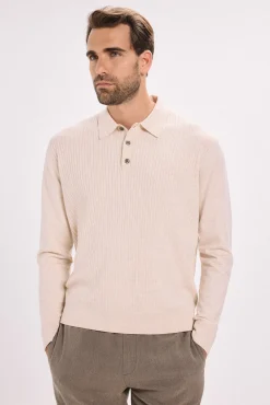 Jack & Jones Jersey polo regular fit Beige Discount