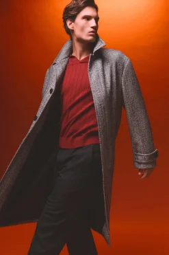 Pedro del Hierro Jersey premium estructura algodón seda cashmere Burdeos Best