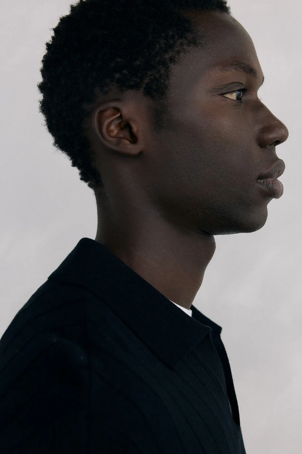 Pedro del Hierro Jersey premium estructura algodón seda cashmere Negro Sale