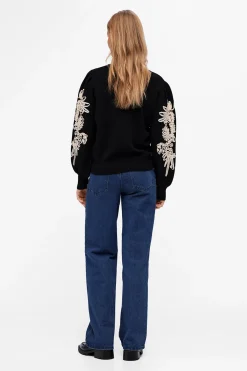 Object Jersey punto bordado Negro Clearance