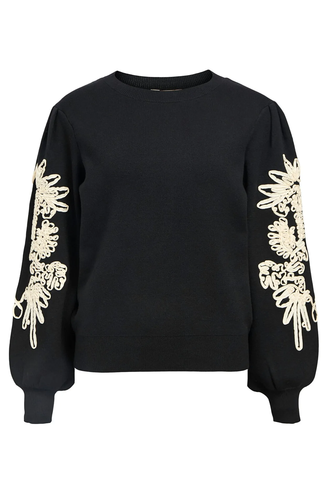 Object Jersey punto bordado Negro Clearance