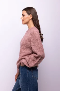 Object Jersey punto calado Lila Clearance