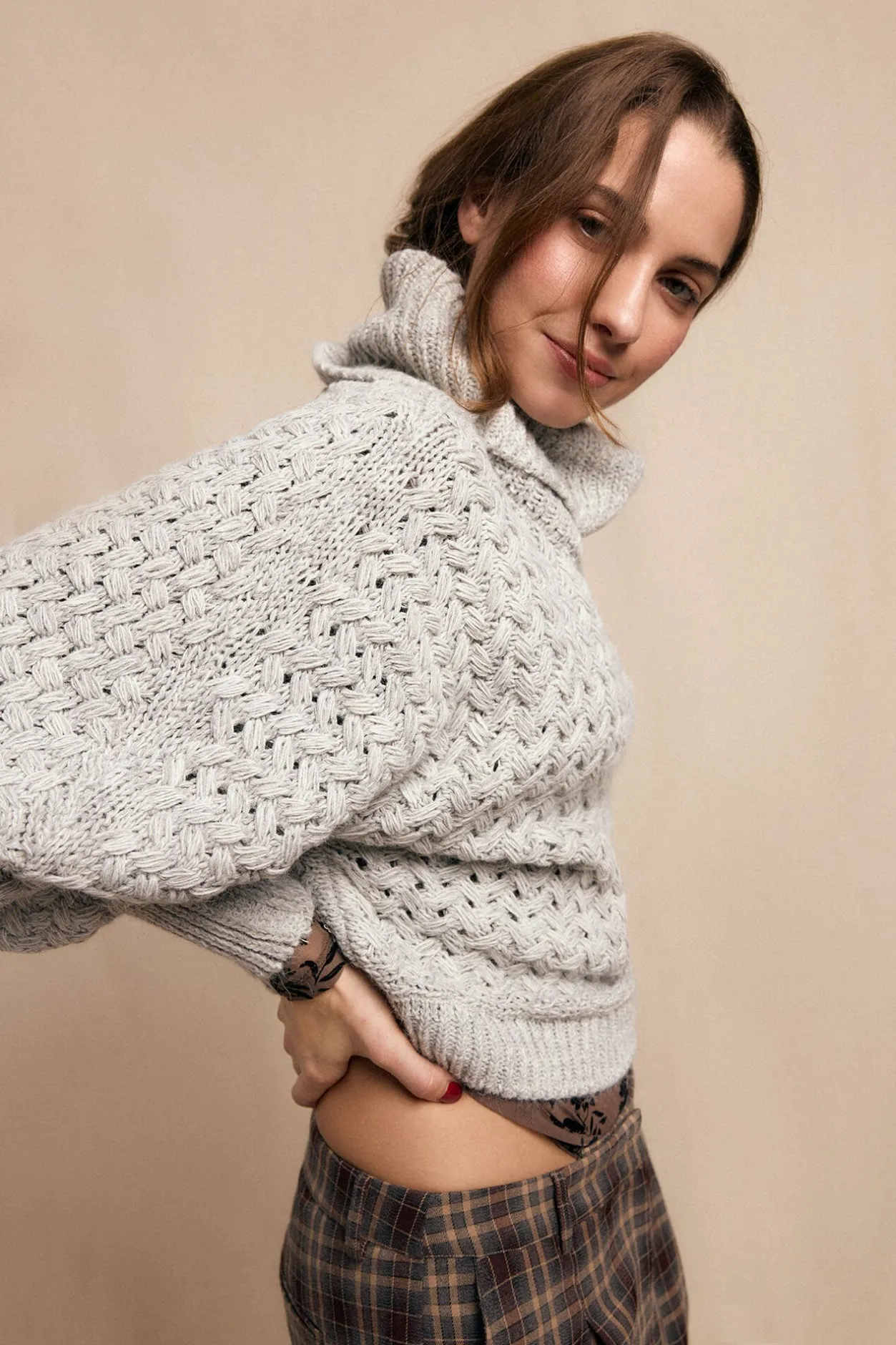 Slowlove Jersey punto cesta Gris Outlet