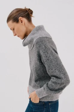 Cortefiel Jersey punto combinado Gris Clearance